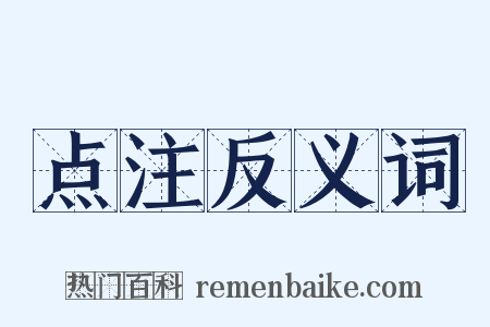 点注反义词是什么意思的图片